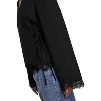 Felipa Lace-Trim Wrap Top