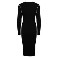 Falka Slim Piping Knit Dress