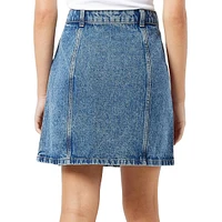 Lala High-Waisted Denim Mini Skirt