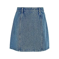 Lala High-Waisted Denim Mini Skirt