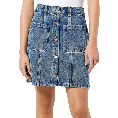 Lala High-Waisted Denim Mini Skirt
