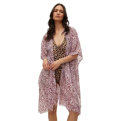 Lena Oversized Print Beach Poncho