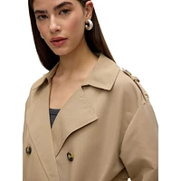 Trench-coat long en softshell