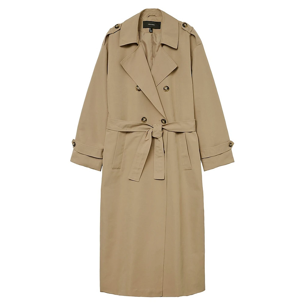 Trench-coat long en softshell