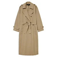 Trench-coat long en softshell