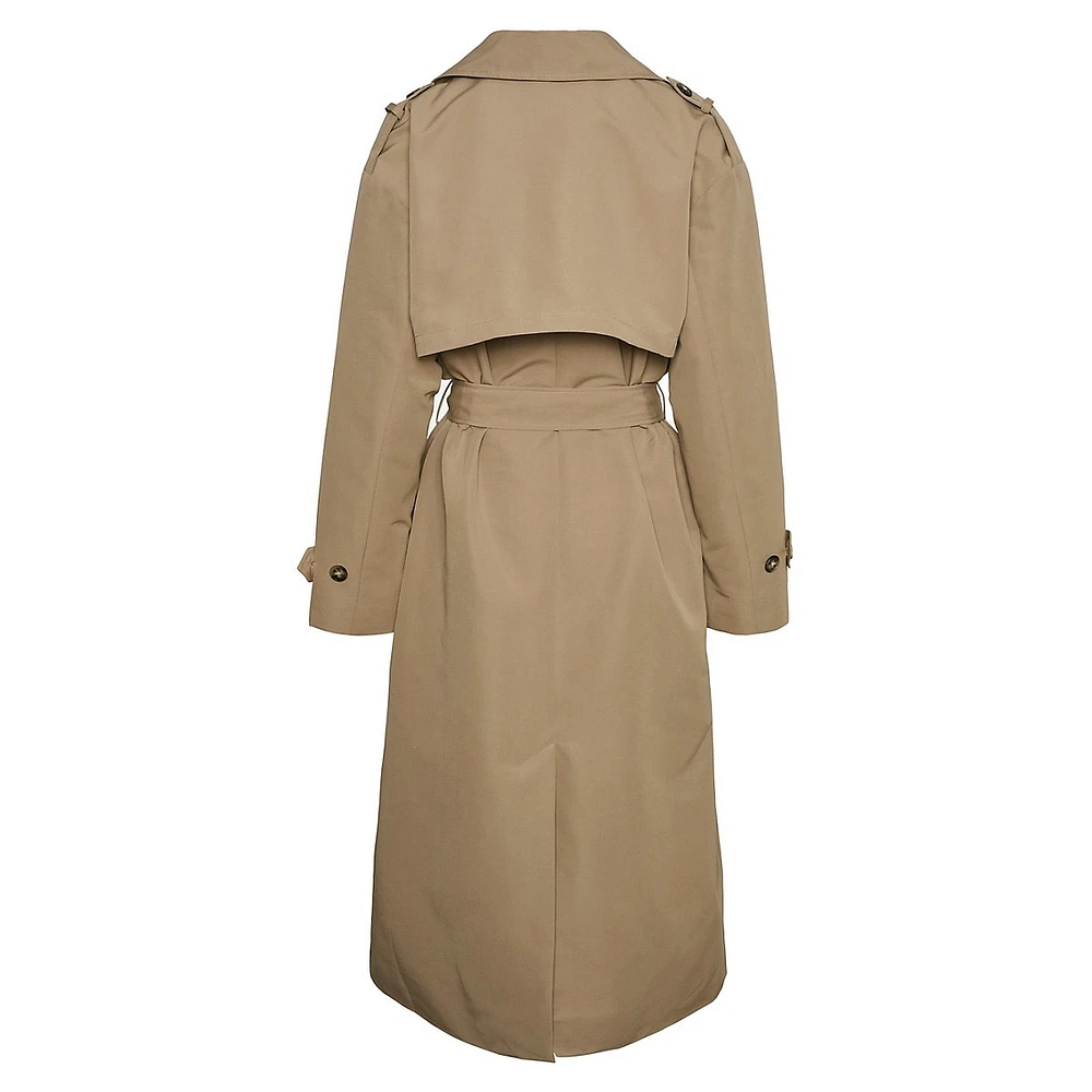 Trench-coat long en softshell