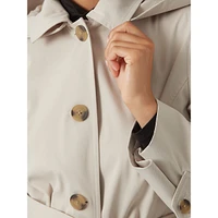 Trench-coat à capuche boutonnage simple Chelsea