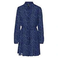 Fit-and-Flare Print Shirtdress