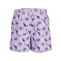 Print Drawstring Swim Shorts