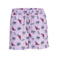 Print Drawstring Swim Shorts