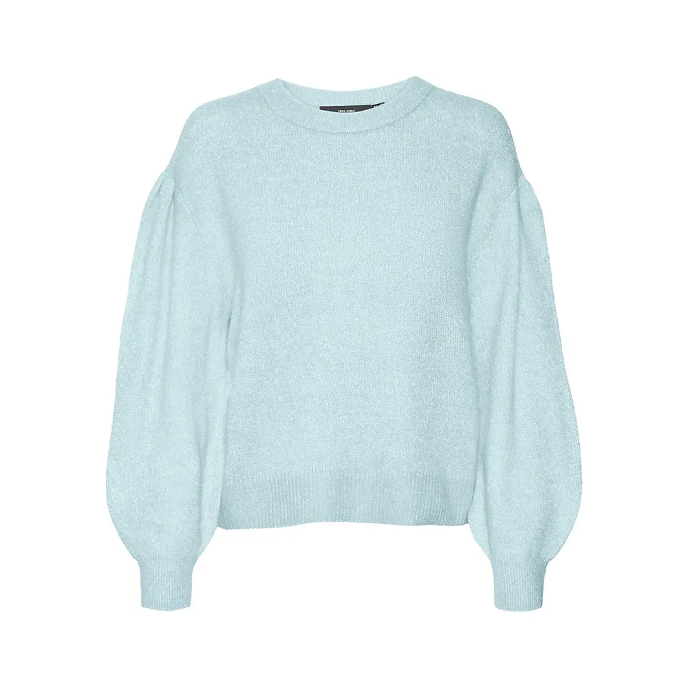 Riley Puff-Sleeve Sweater