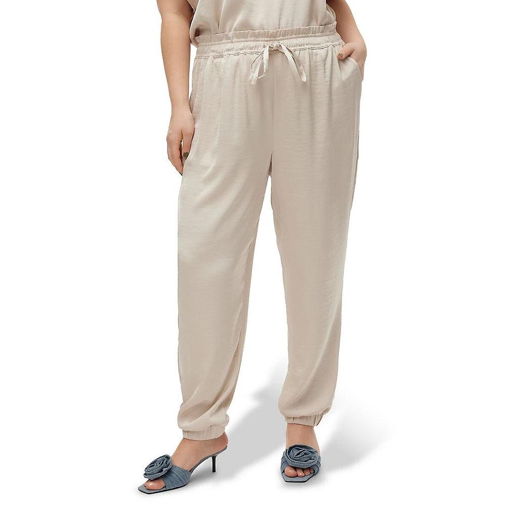 Plus Dana Wide-Fit Drawstring Jogger Pants