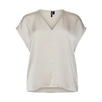 Plus Dana V-Neck Short-Sleeve Top