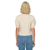 Rica Puffed Short-Sleeve Sweater