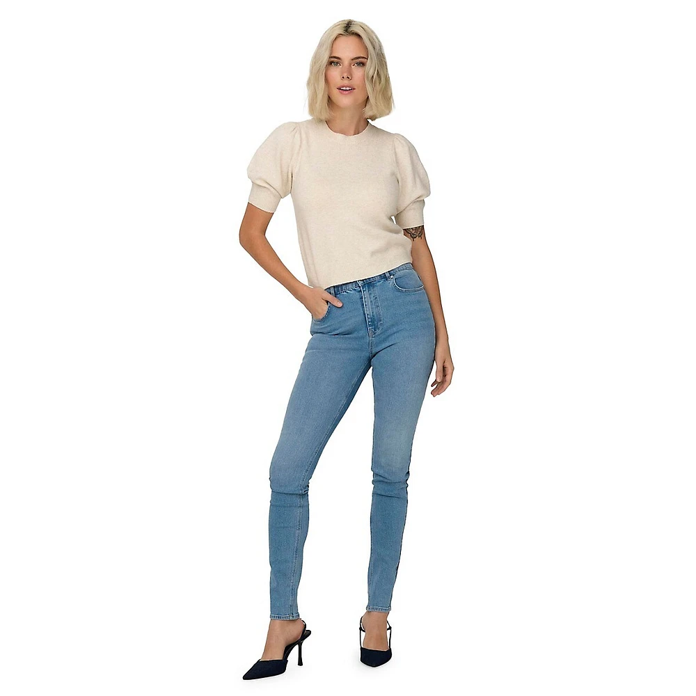 Rica Puffed Short-Sleeve Sweater