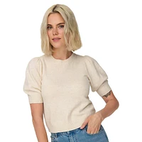 Rica Puffed Short-Sleeve Sweater