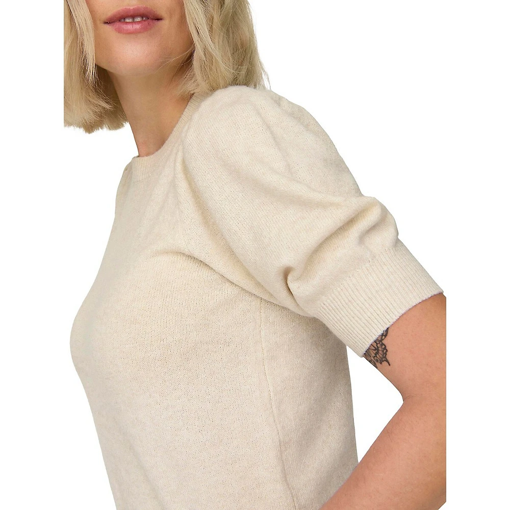 Rica Puffed Short-Sleeve Sweater
