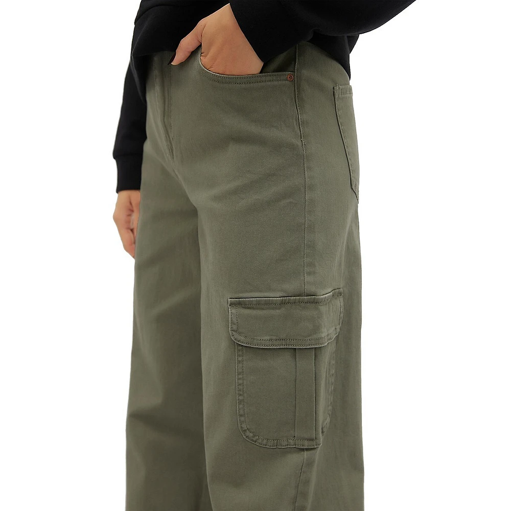 Tessa High-Rise Wide-Leg Cargo Pants