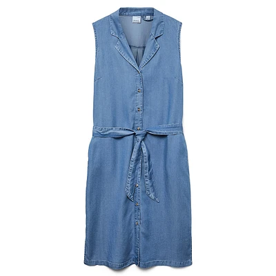 Bree Sleeveless Tencel Shirt Dress