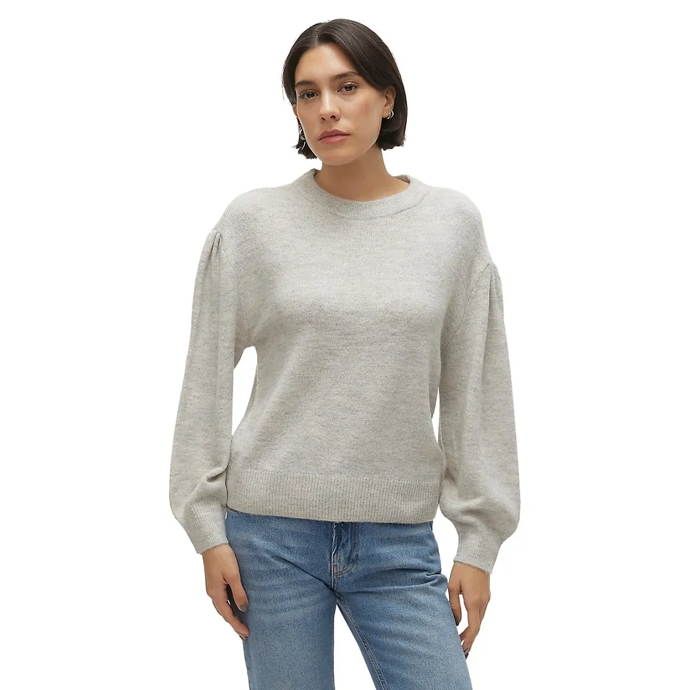 Riley Puff-Sleeve Sweater
