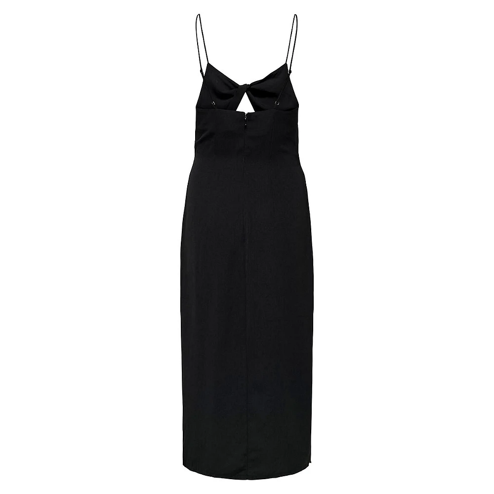 Robe mi-longue sans manches à découpes Iris