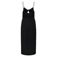 Robe mi-longue sans manches à découpes Iris