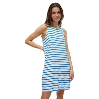 Karisa Loose-Fit Striped Sleeveless Mini Dress