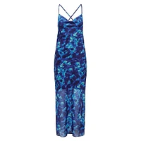 Zimmer Printed Mesh Strappy Maxi Dress