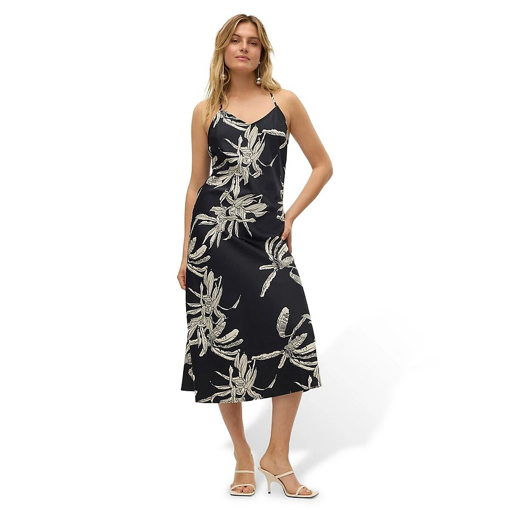 Keila Floral Midi Slip Dress