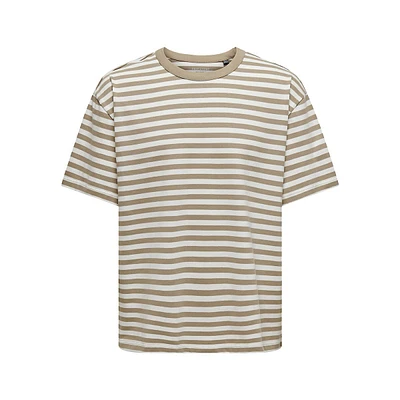 Keith Oversized Organic Cotton Striped T-Shirt