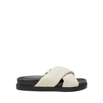 Women's Minnie Cross Padded Slide Sandals