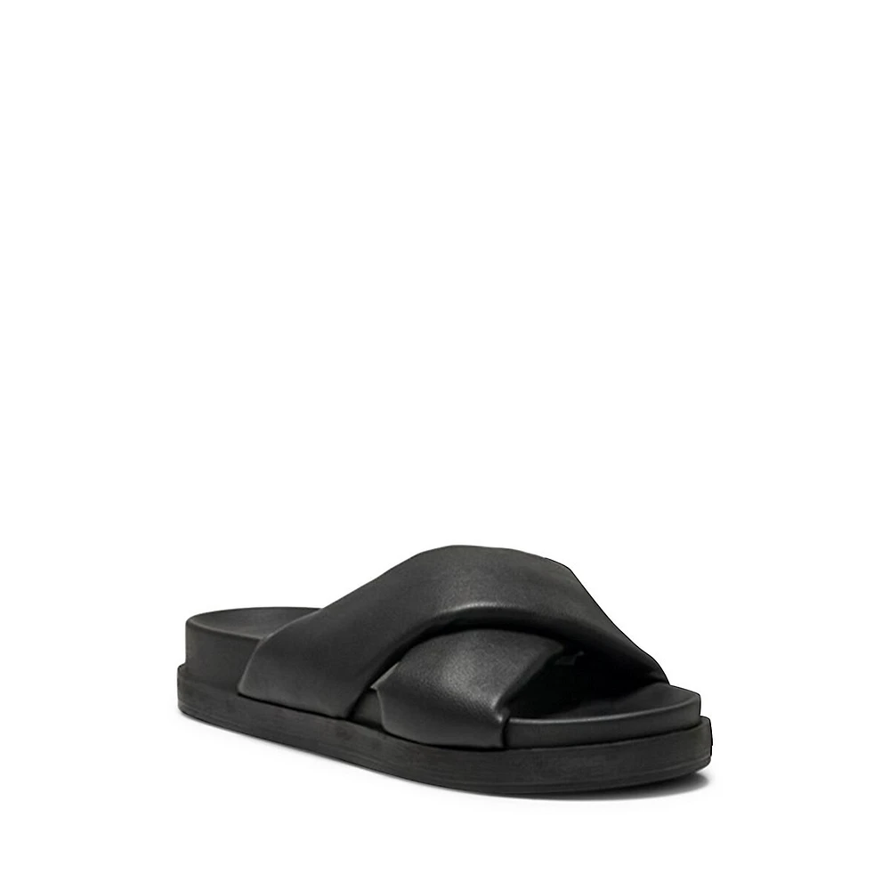 Women's Minnie Cross Padded Slide Sandals