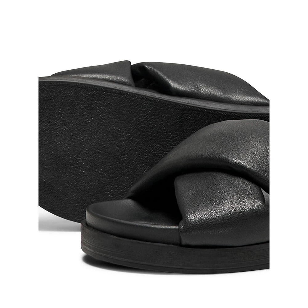 Women's Minnie Cross Padded Slide Sandals