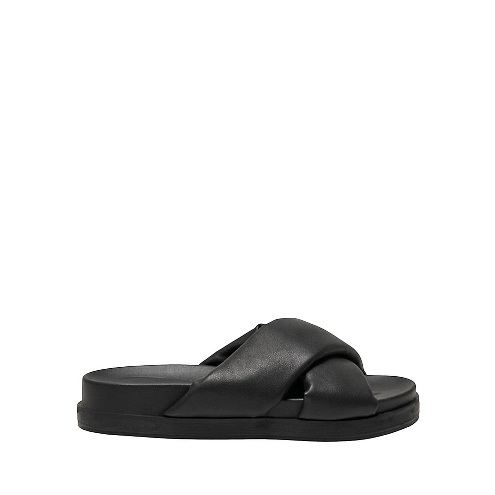 Women's Minnie Cross Padded Slide Sandals