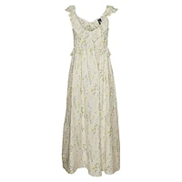 Josie Ruffled Floral Midi Dress