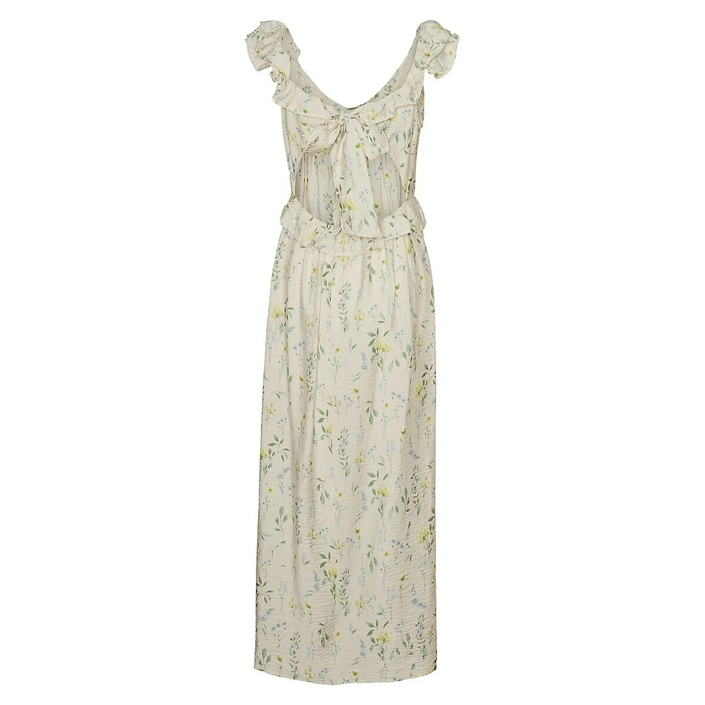 Josie Ruffled Floral Midi Dress