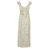 Josie Ruffled Floral Midi Dress