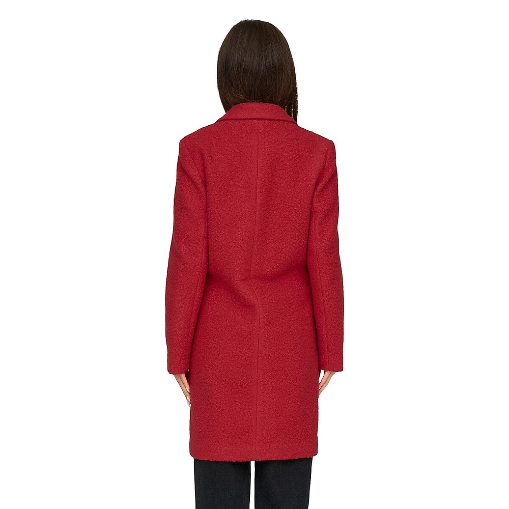 Valeria Bouclé Single-Button Coat