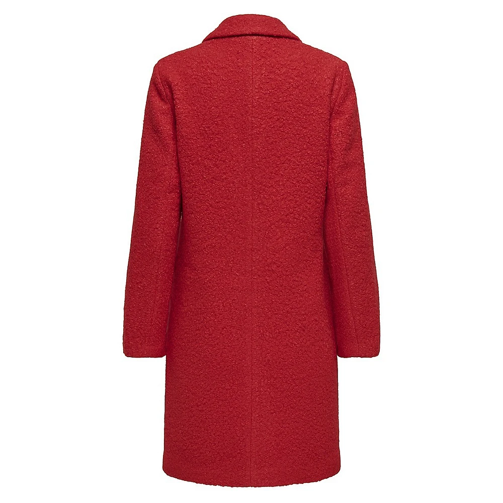 Valeria Bouclé Single-Button Coat