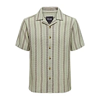 Trev 3-Stripe Short-Sleeve Shirt