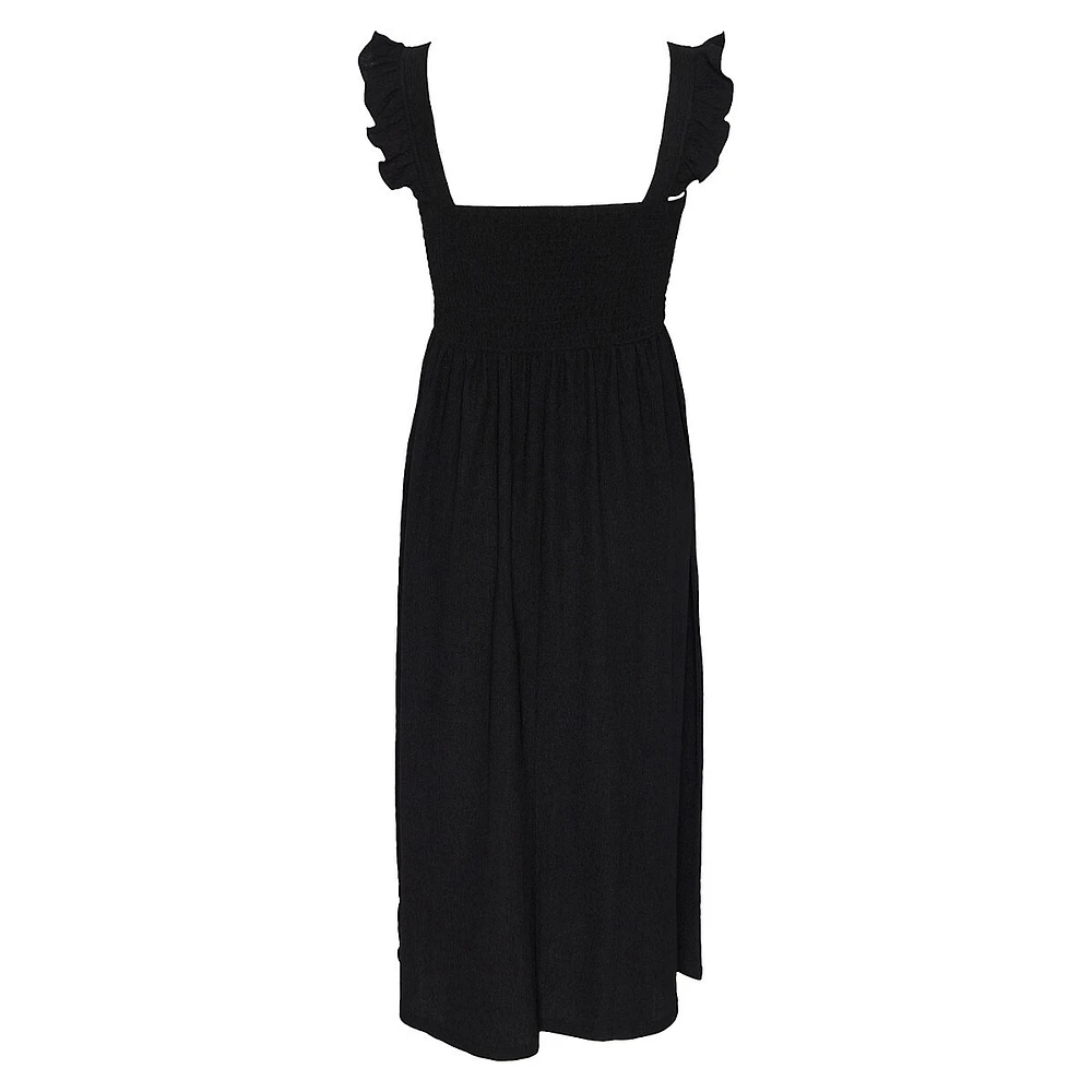 Robe midi smockée Luna