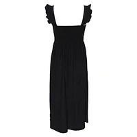 Robe midi smockée Luna