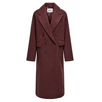 Oversized Double-Breasted Long Coat