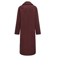 Oversized Double-Breasted Long Coat