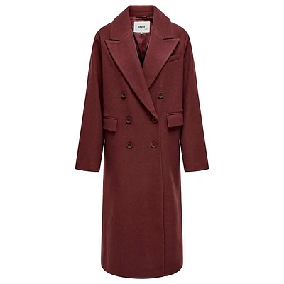 Oversized Double-Breasted Long Coat