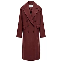 Oversized Double-Breasted Long Coat