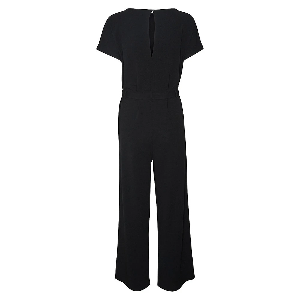 Bat-Sleeve Wide-Leg Jumpsuit