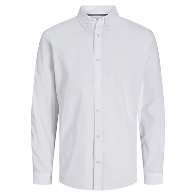 Comfort-Fit Poplin Button-Down Shirt
