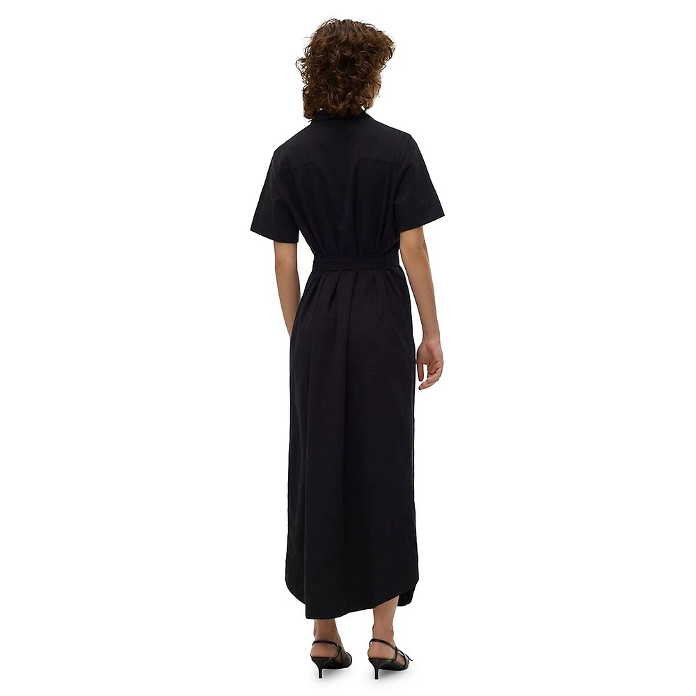 Hart Tied Maxi Shirt Dress