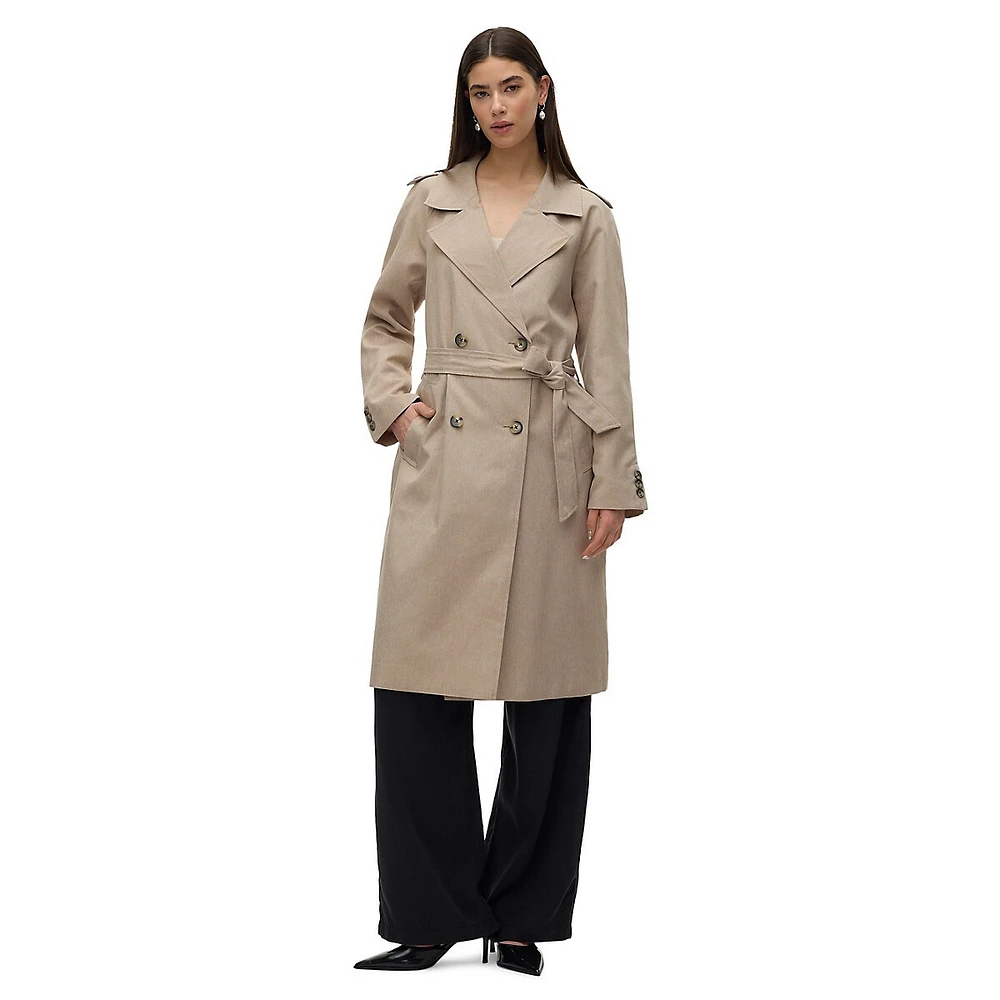 Siri Double-Breasted Trench Coat